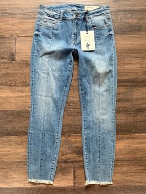 PISTOLA Front Seam Distressed Lowrise Skinny Jeans Sz 26/27 NWT $185!!